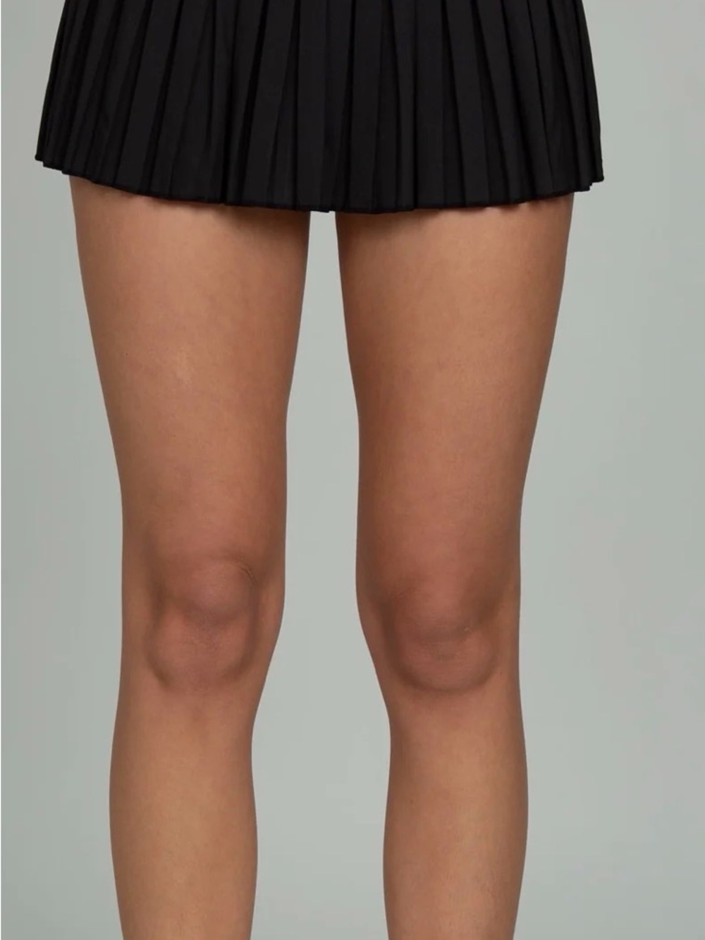 Goldhinge Black Pleated Tennis Skirt